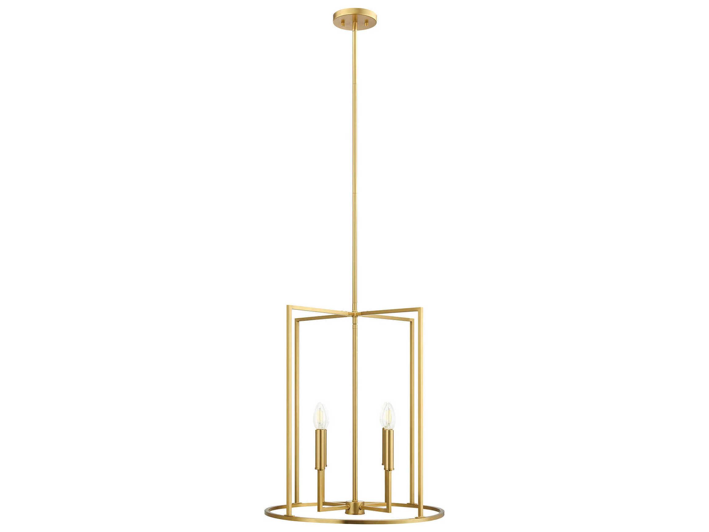 Savoy House Meridian 4-Light Natural Brass Pendant