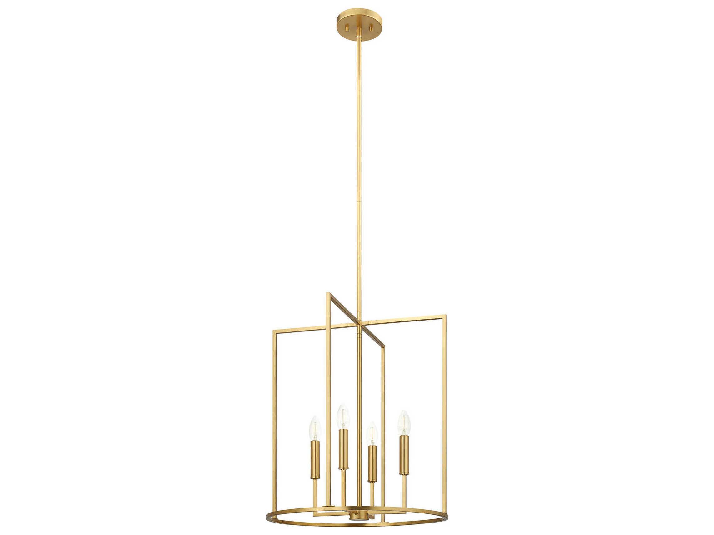 Savoy House Meridian 4-Light Natural Brass Pendant