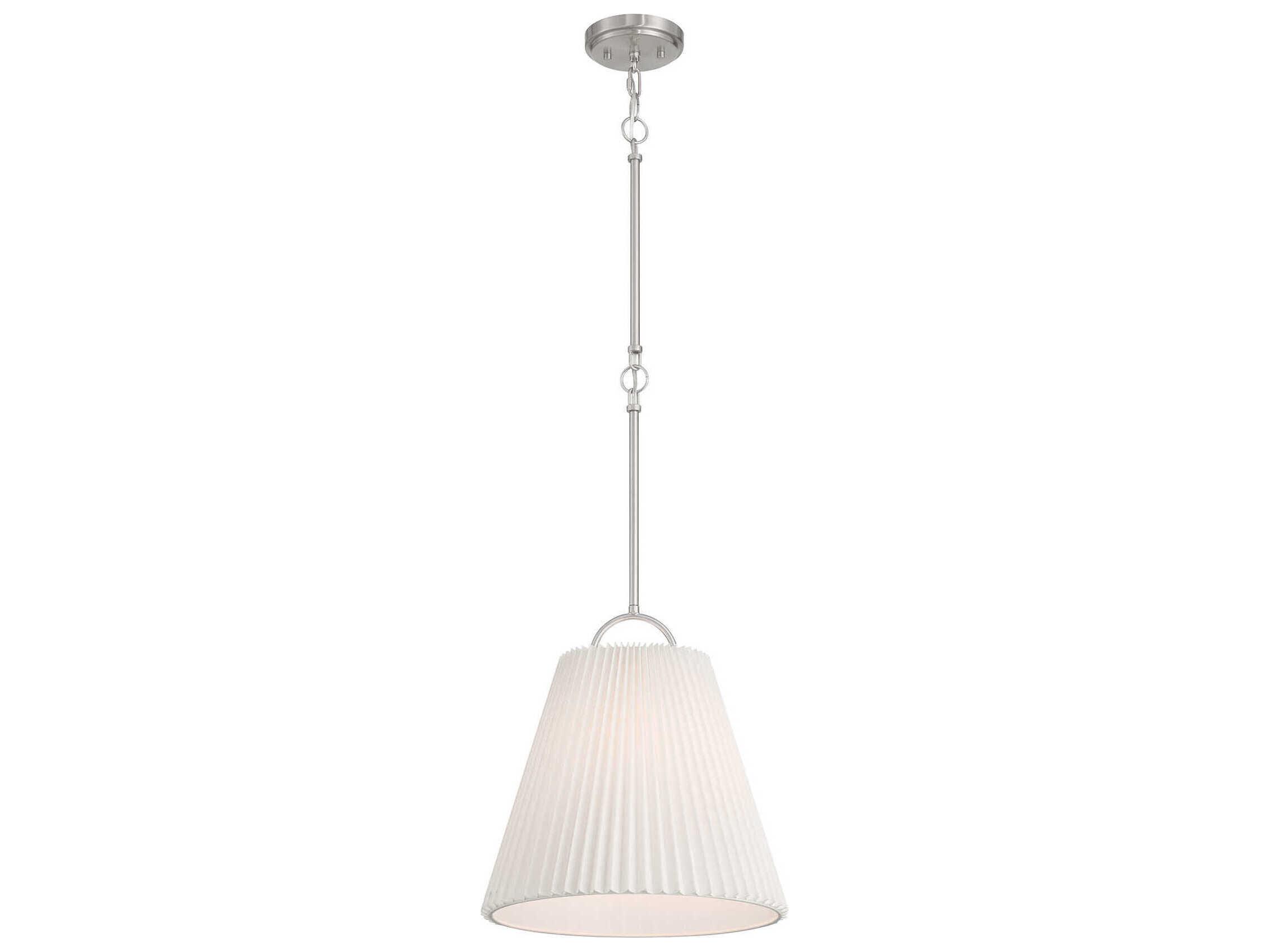 Savoy House Meridian 1-Light Brushed Nickel Empire Drum Pendant