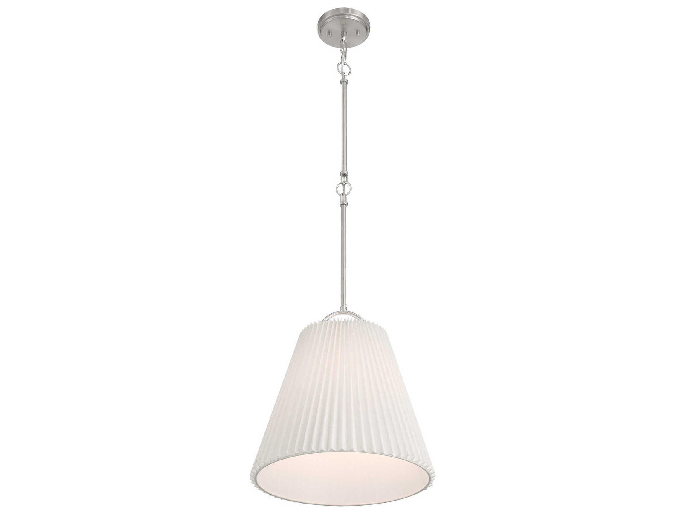 Savoy House Meridian 1-Light Brushed Nickel Empire Drum Pendant