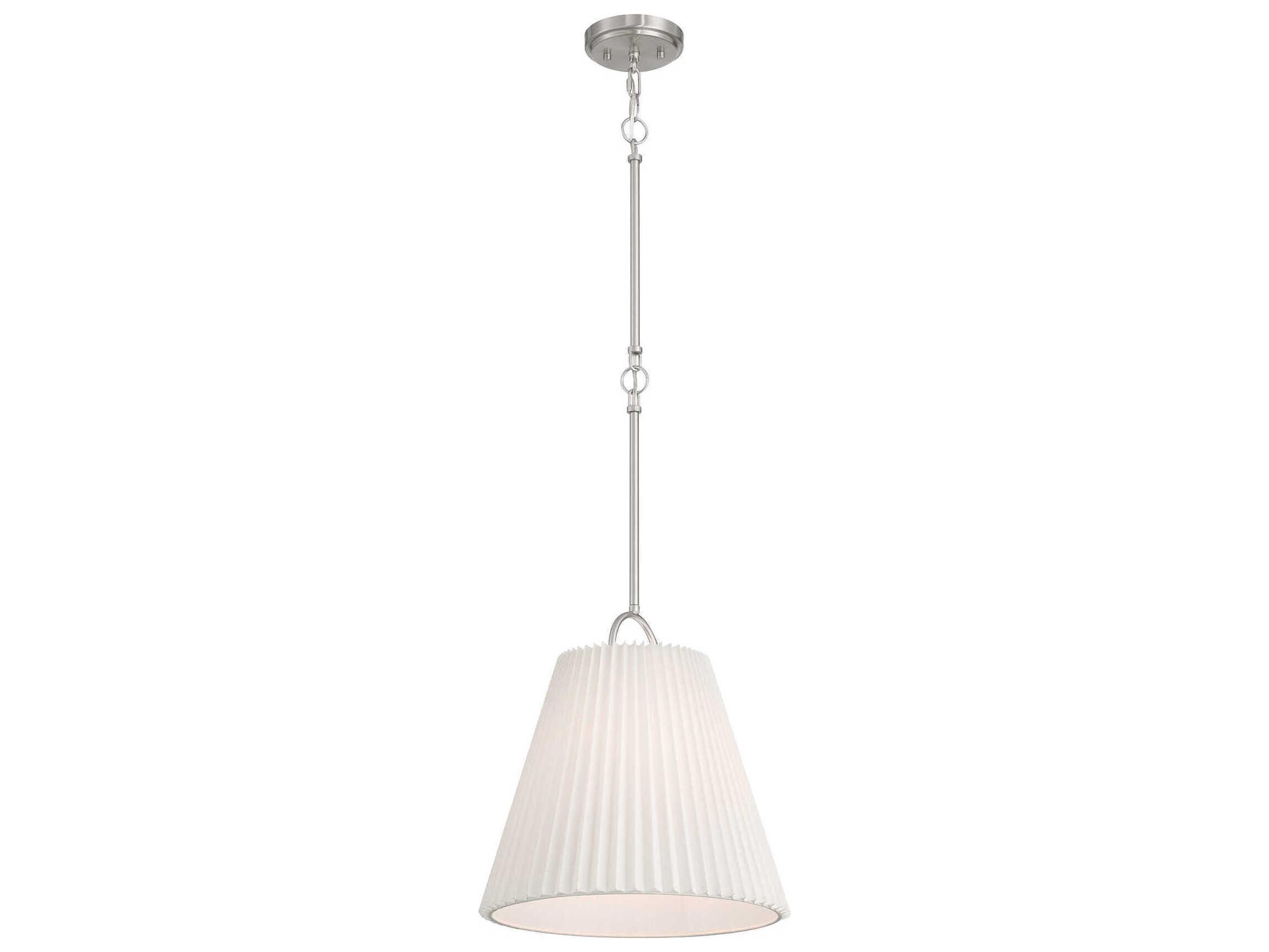 Savoy House Meridian 1-Light Brushed Nickel Empire Drum Pendant