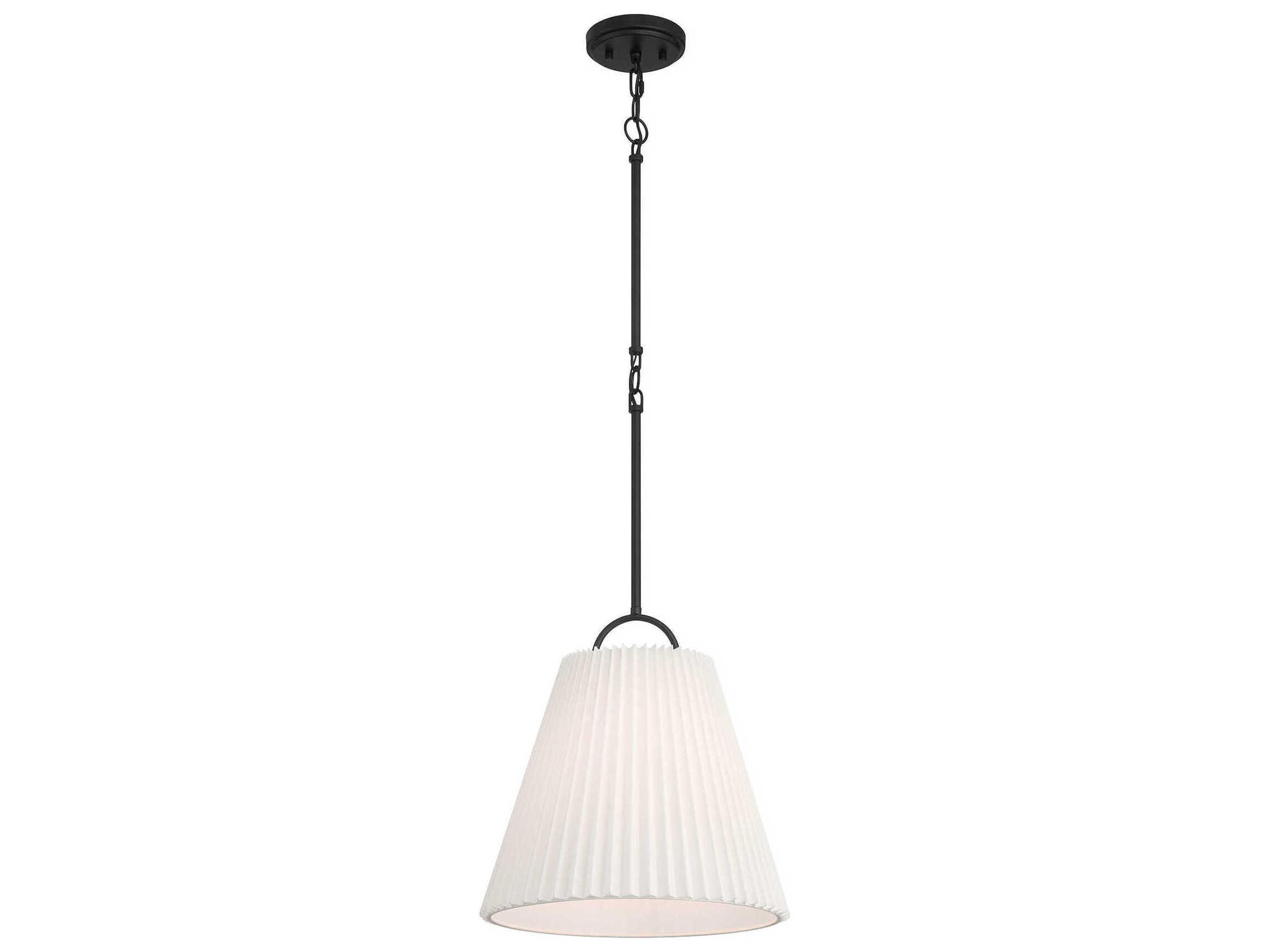 Savoy House Meridian 1-Light Matte Black Empire Drum Pendant