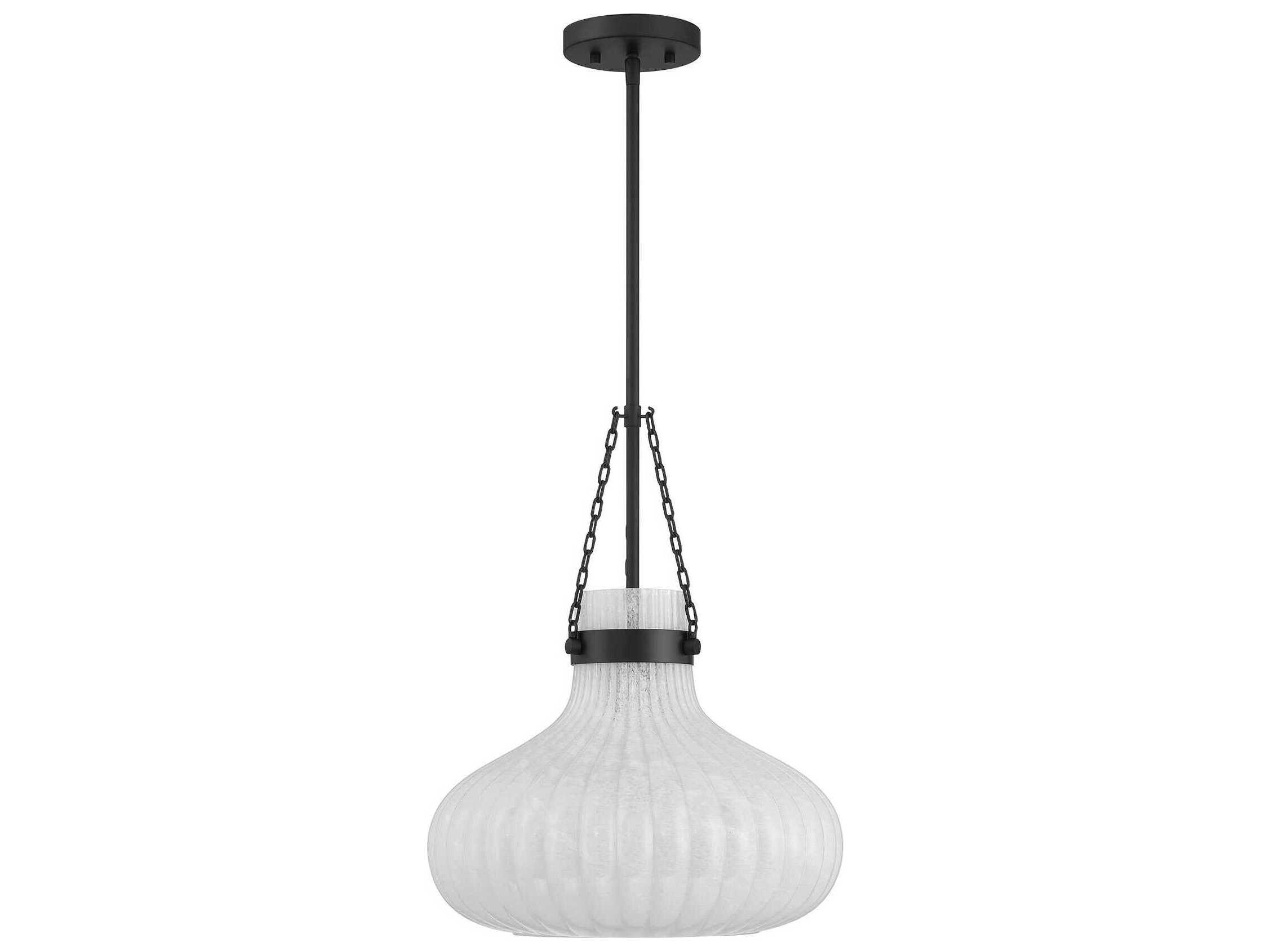 Savoy House Meridian 1-Light Matte Black Pendant