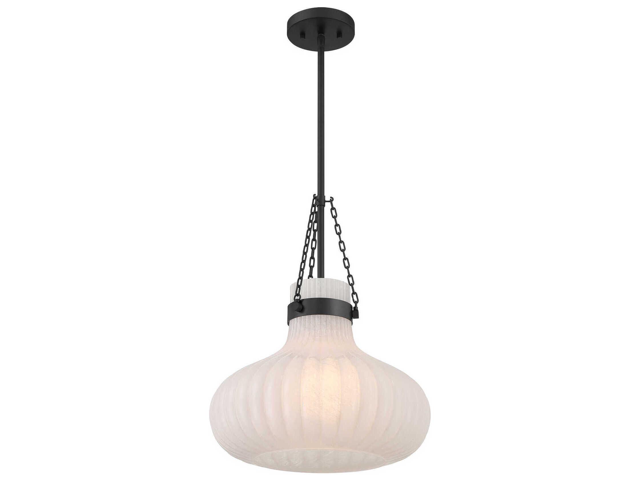 Savoy House Meridian 1-Light Matte Black Pendant