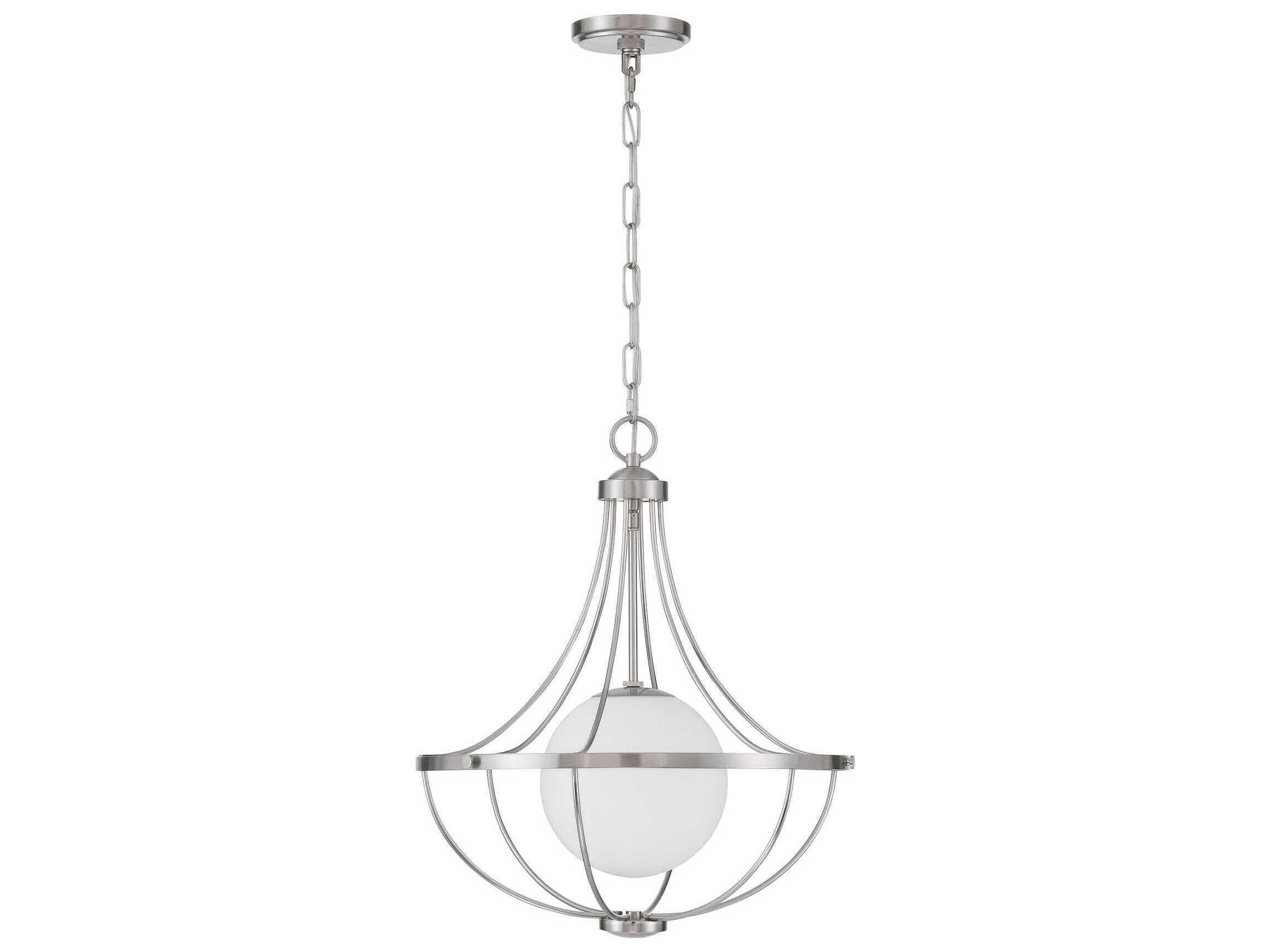 Savoy House Meridian 1-Light Brushed Nickel Pendant