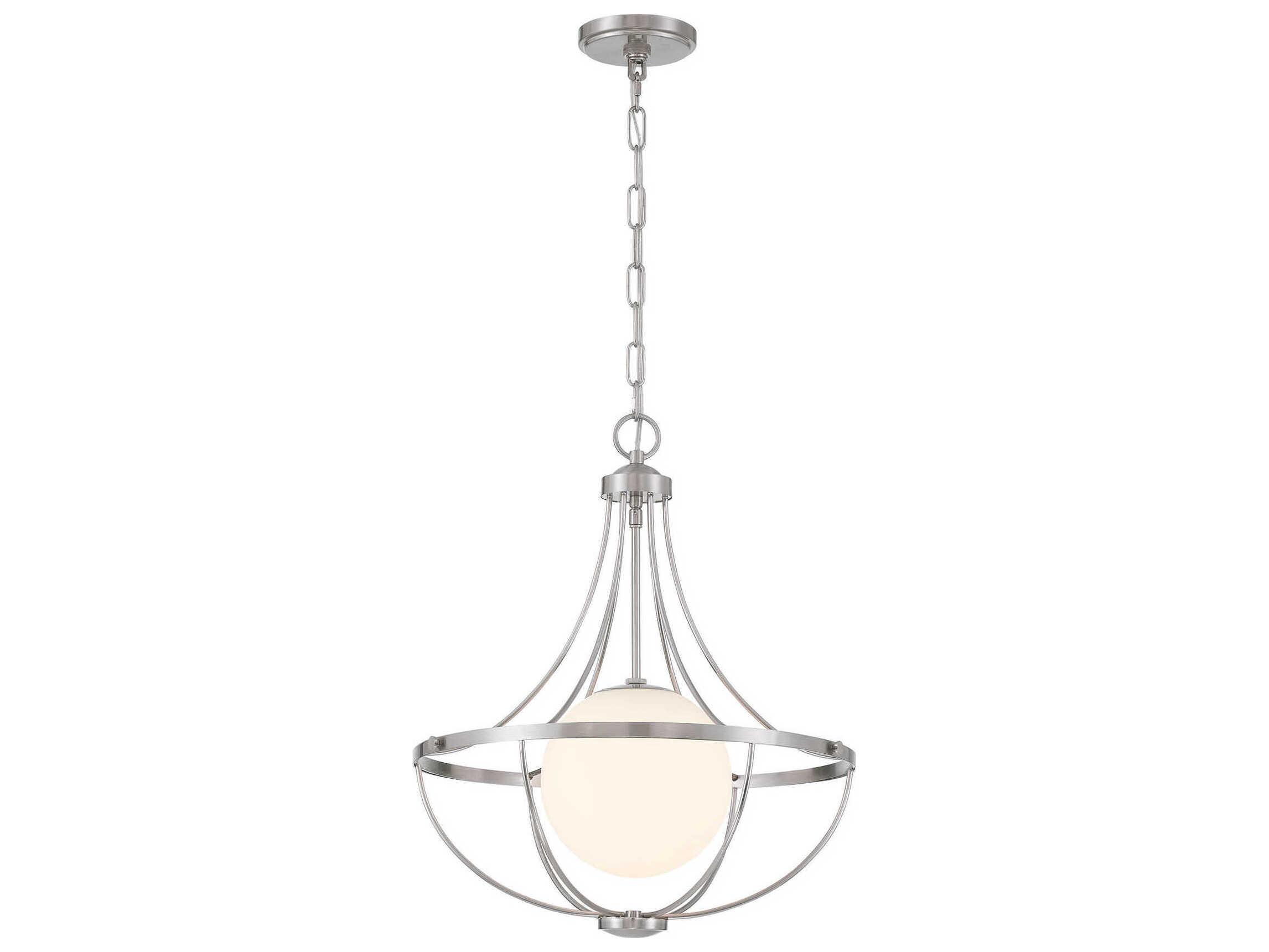 Savoy House Meridian 1-Light Brushed Nickel Pendant