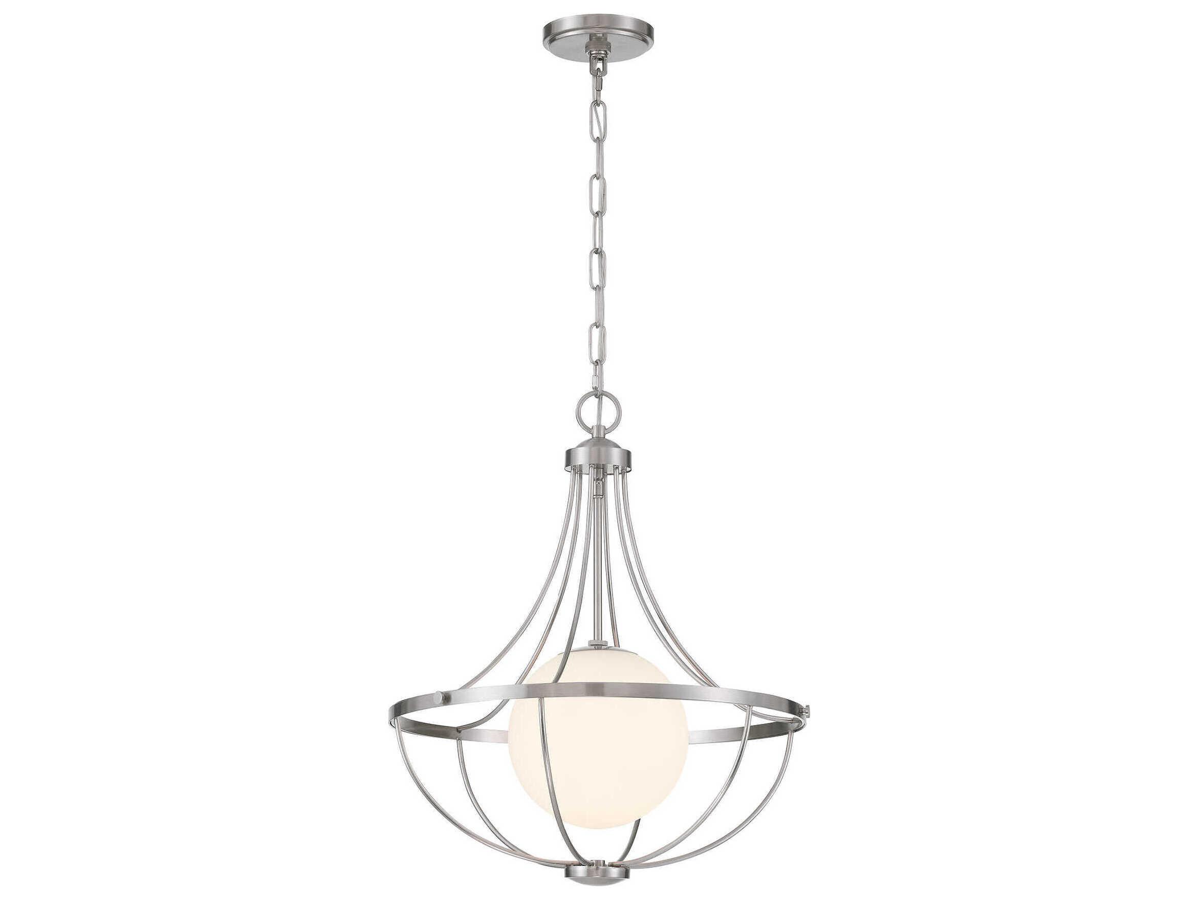 Savoy House Meridian 1-Light Brushed Nickel Pendant