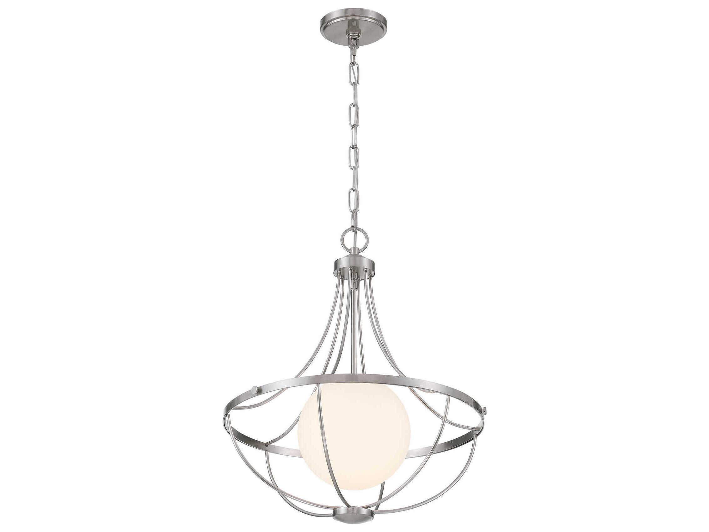 Savoy House Meridian 1-Light Brushed Nickel Pendant