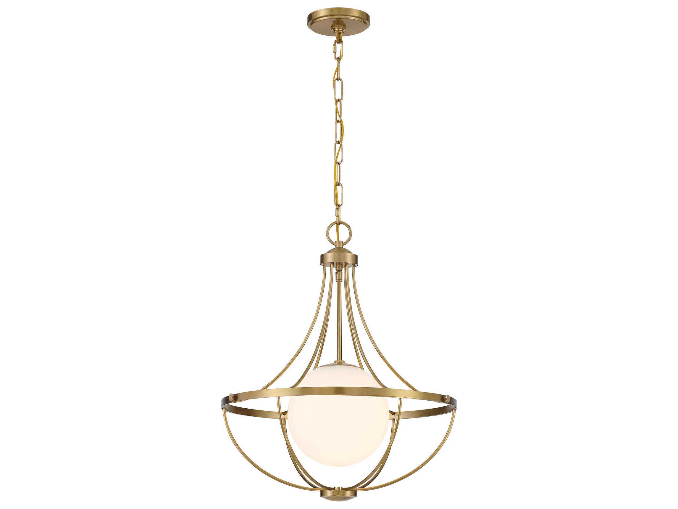 Savoy House Meridian 1-Light Natural Brass Pendant