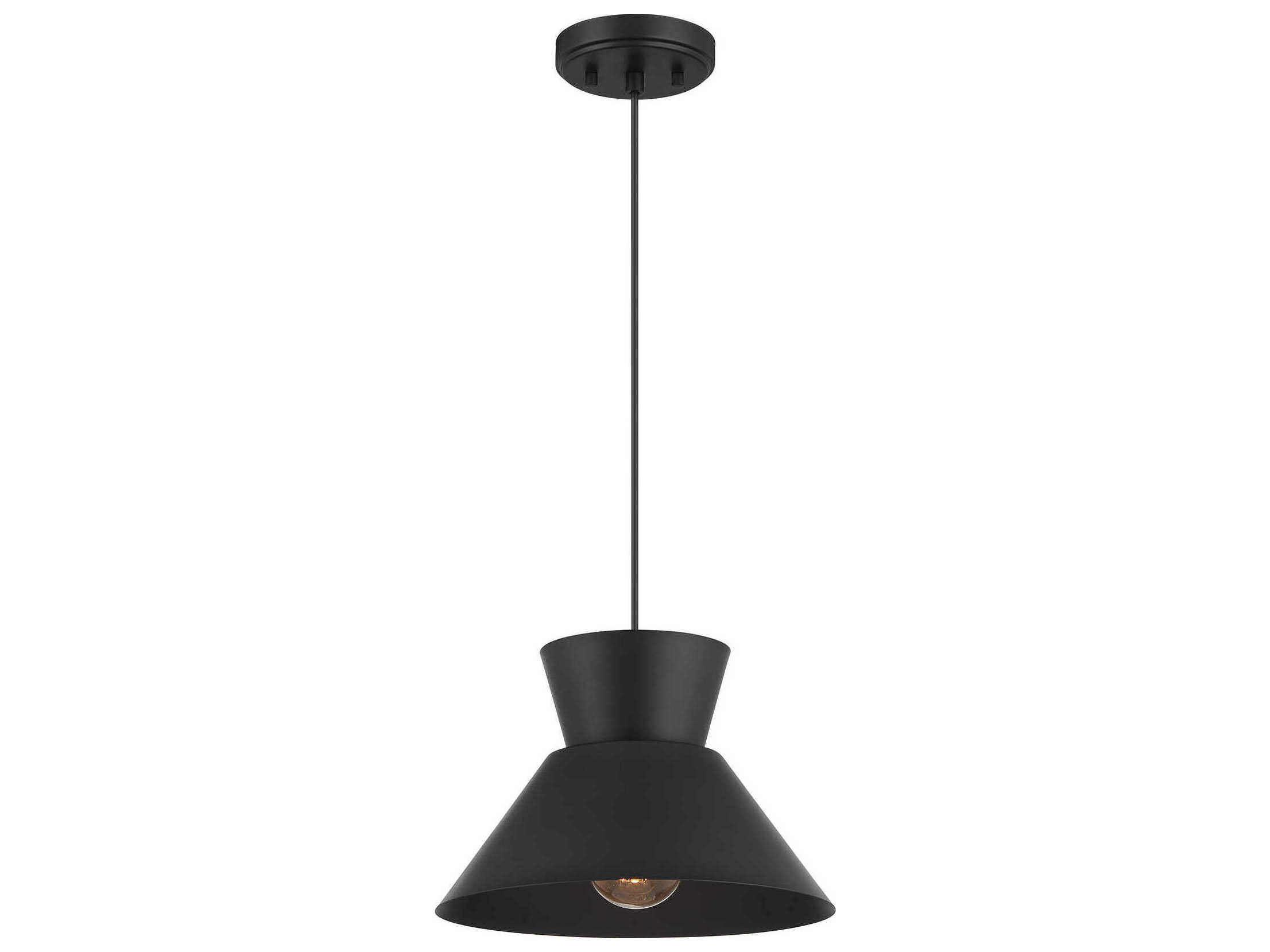 Savoy House Meridian 1-Light Matte Black Mini Pendant