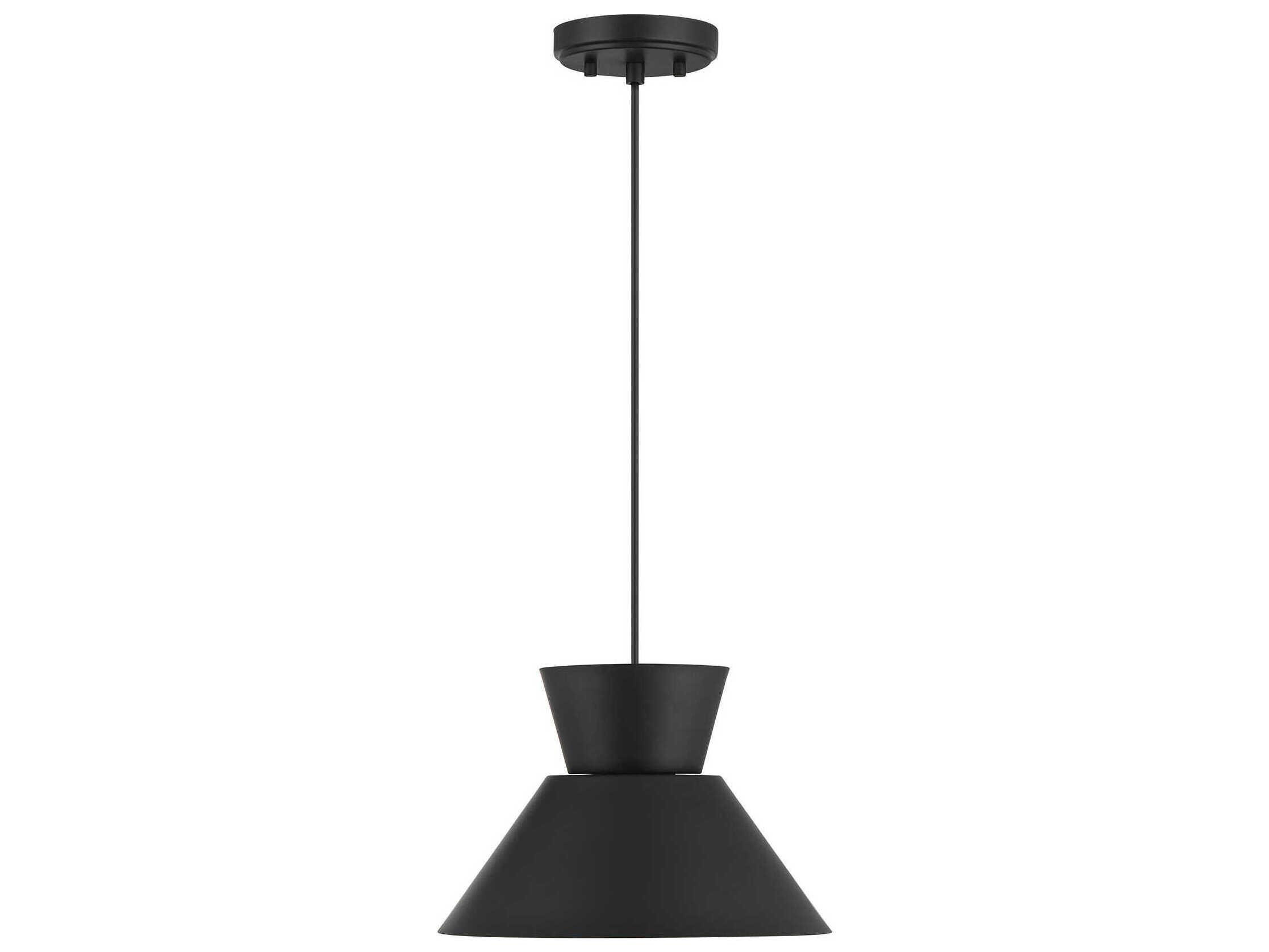 Savoy House Meridian 1-Light Matte Black Mini Pendant