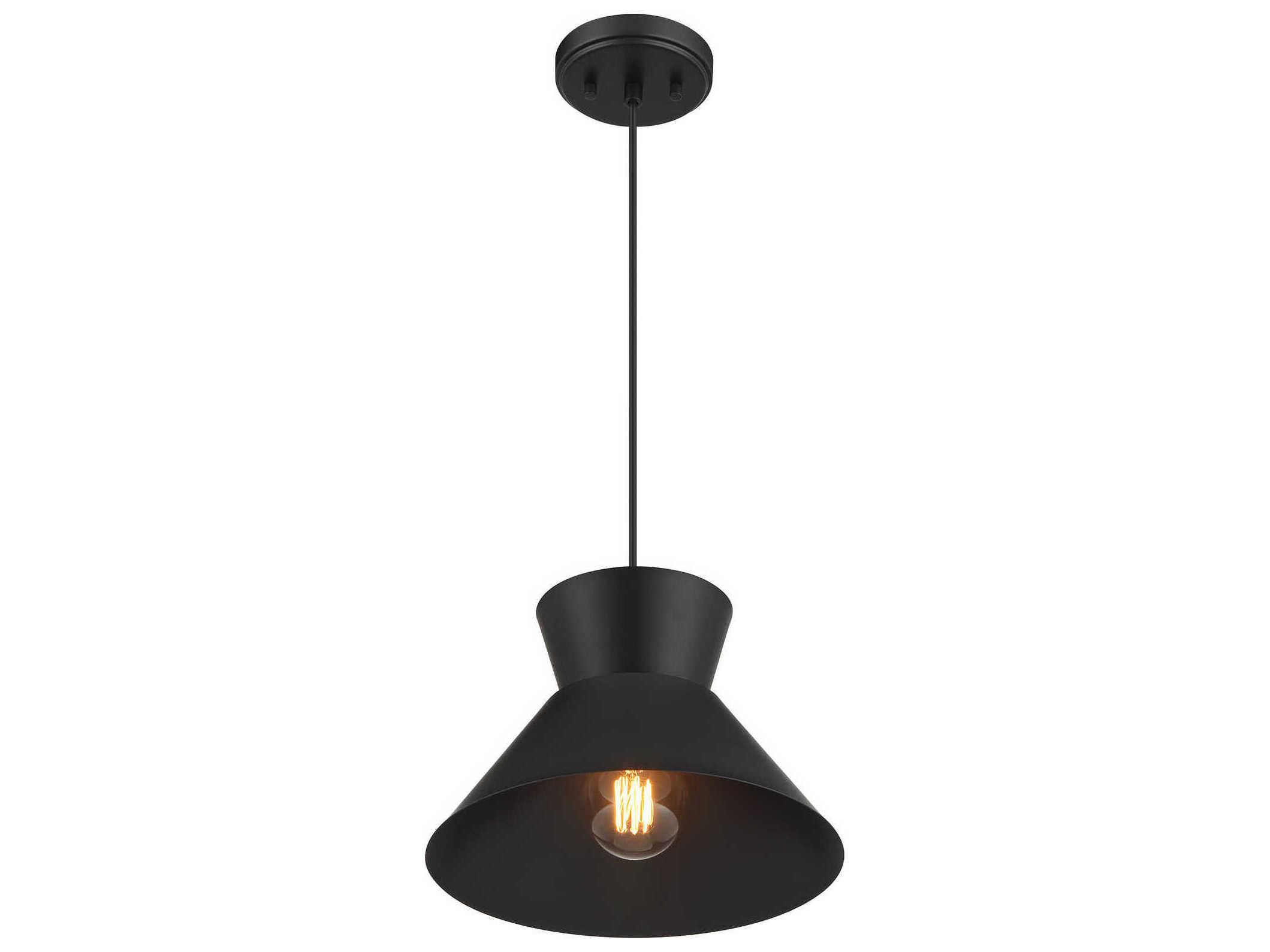 Savoy House Meridian 1-Light Matte Black Mini Pendant