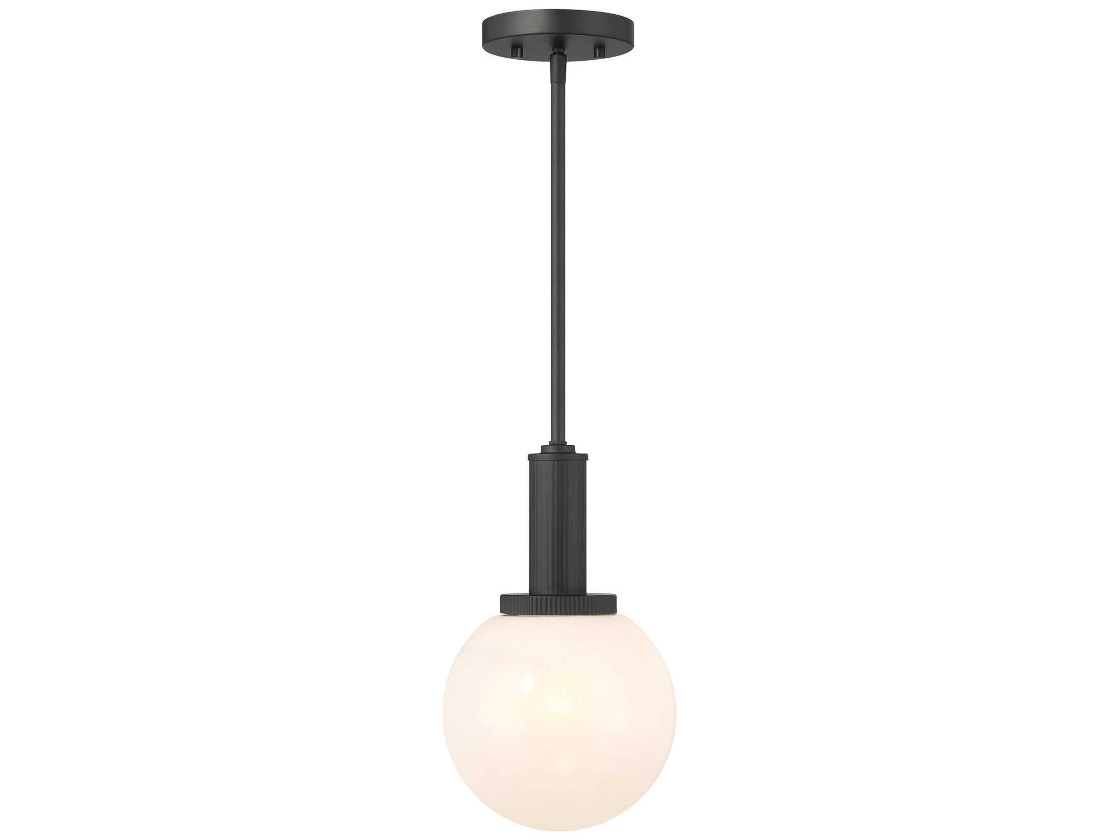 Savoy House Meridian 1-Light Matte Black Globe Mini Pendant