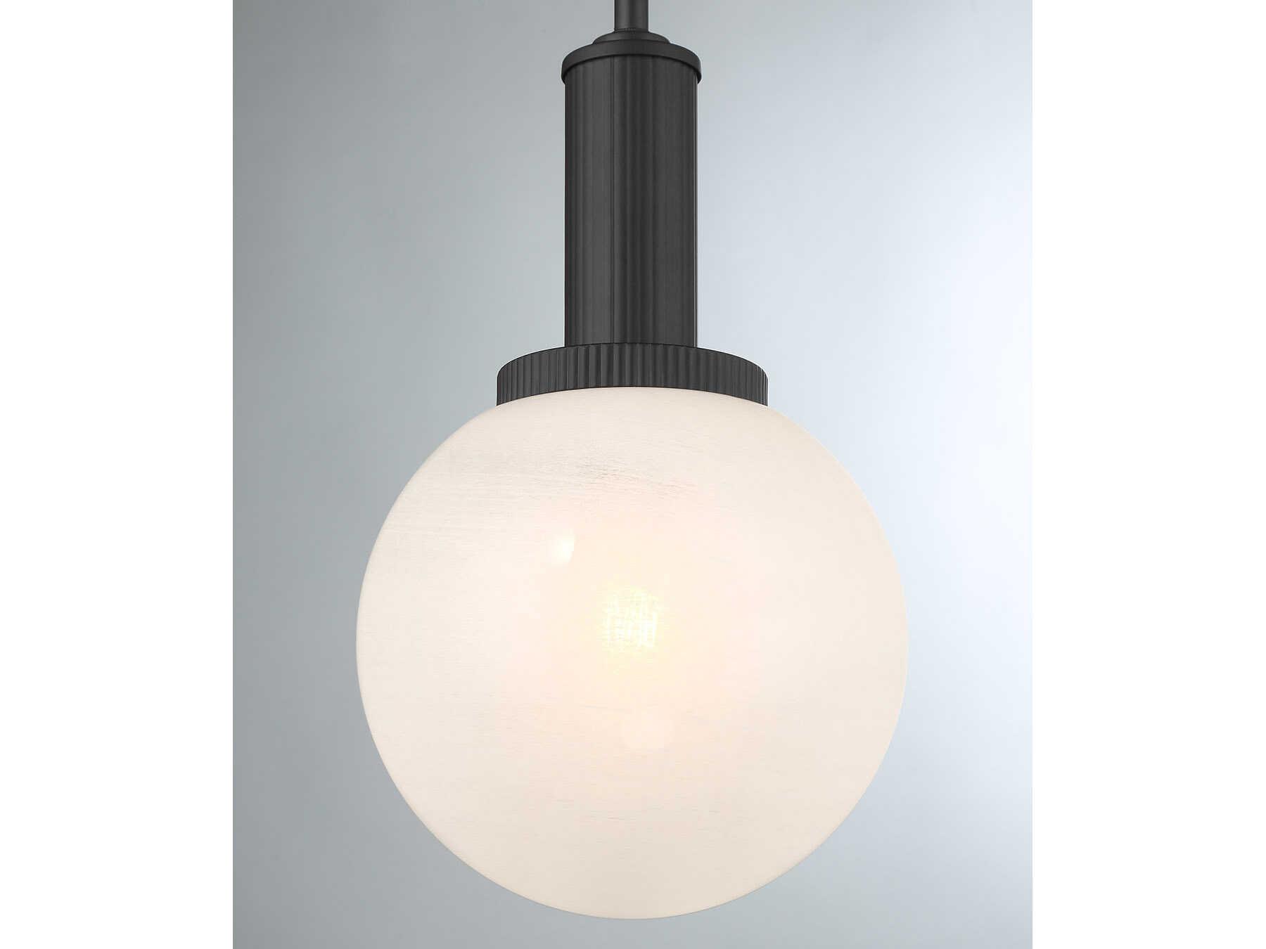 Savoy House Meridian 1-Light Matte Black Globe Mini Pendant