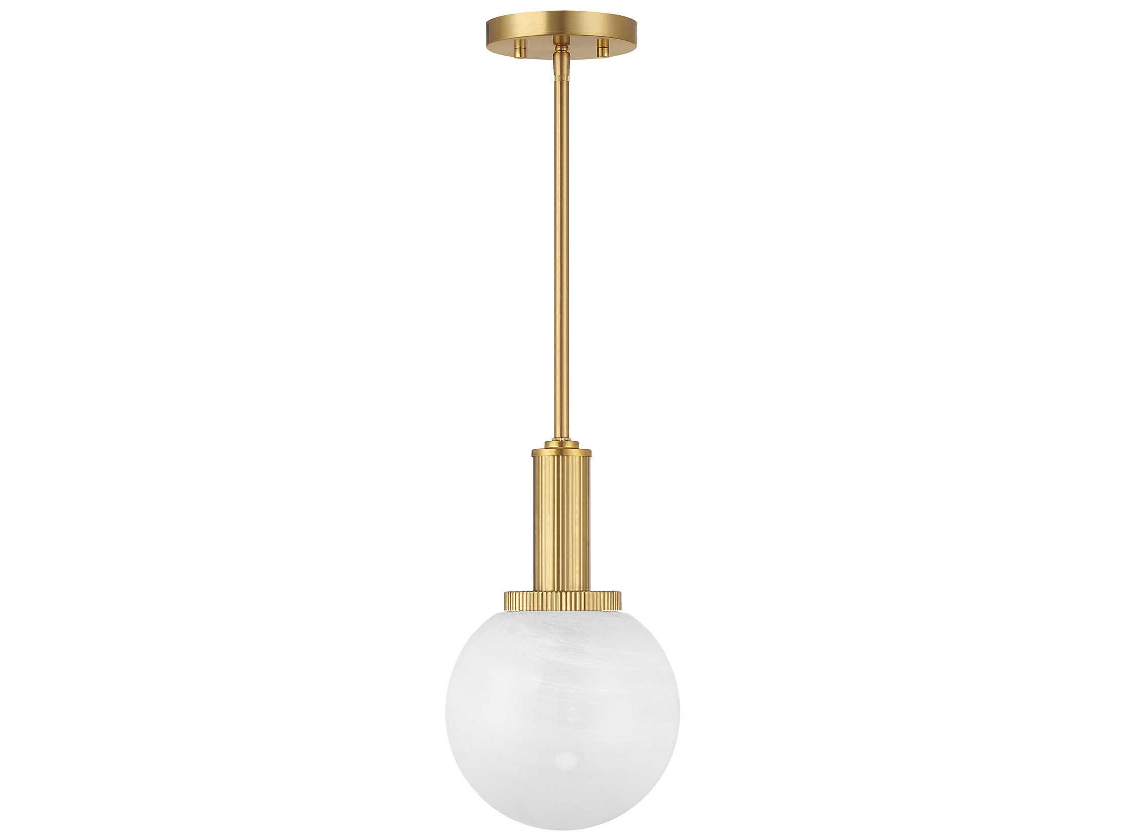 Savoy House Meridian 1-Light Natural Brass Globe Mini Pendant