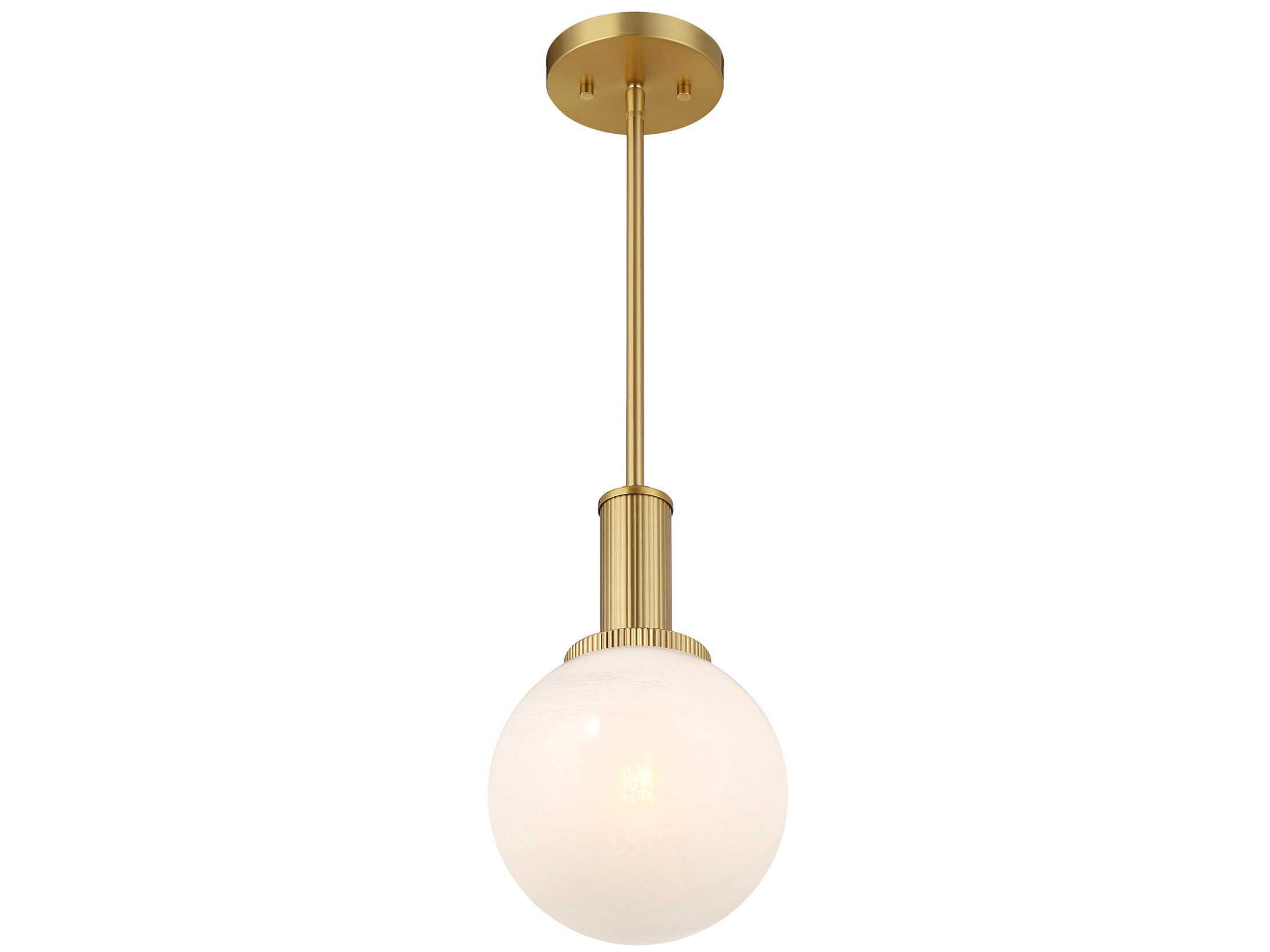 Savoy House Meridian 1-Light Natural Brass Globe Mini Pendant