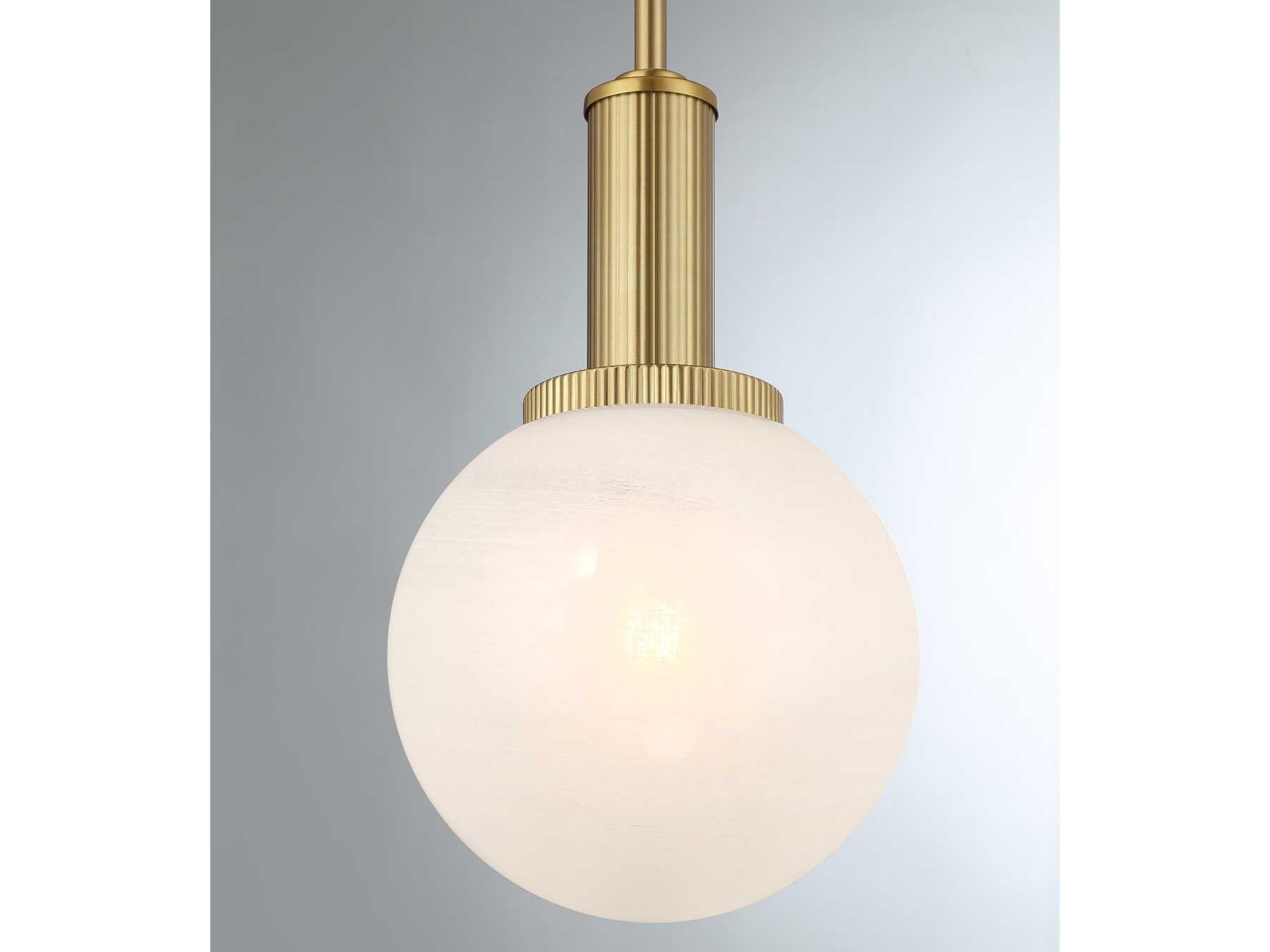 Savoy House Meridian 1-Light Natural Brass Globe Mini Pendant