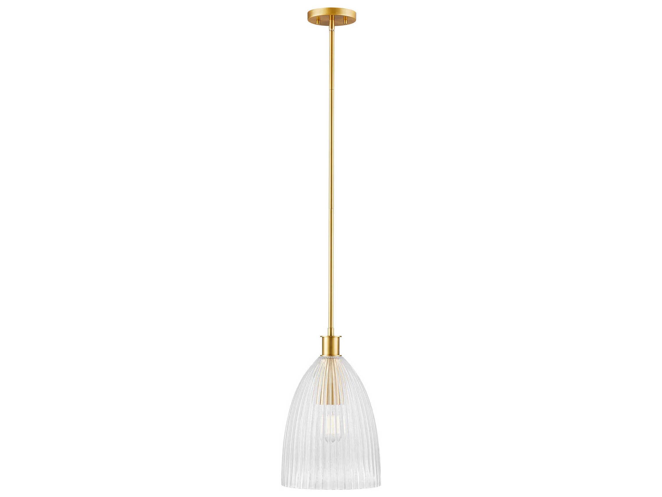 Savoy House Meridian 1-Light Natural Brass Mini Pendant