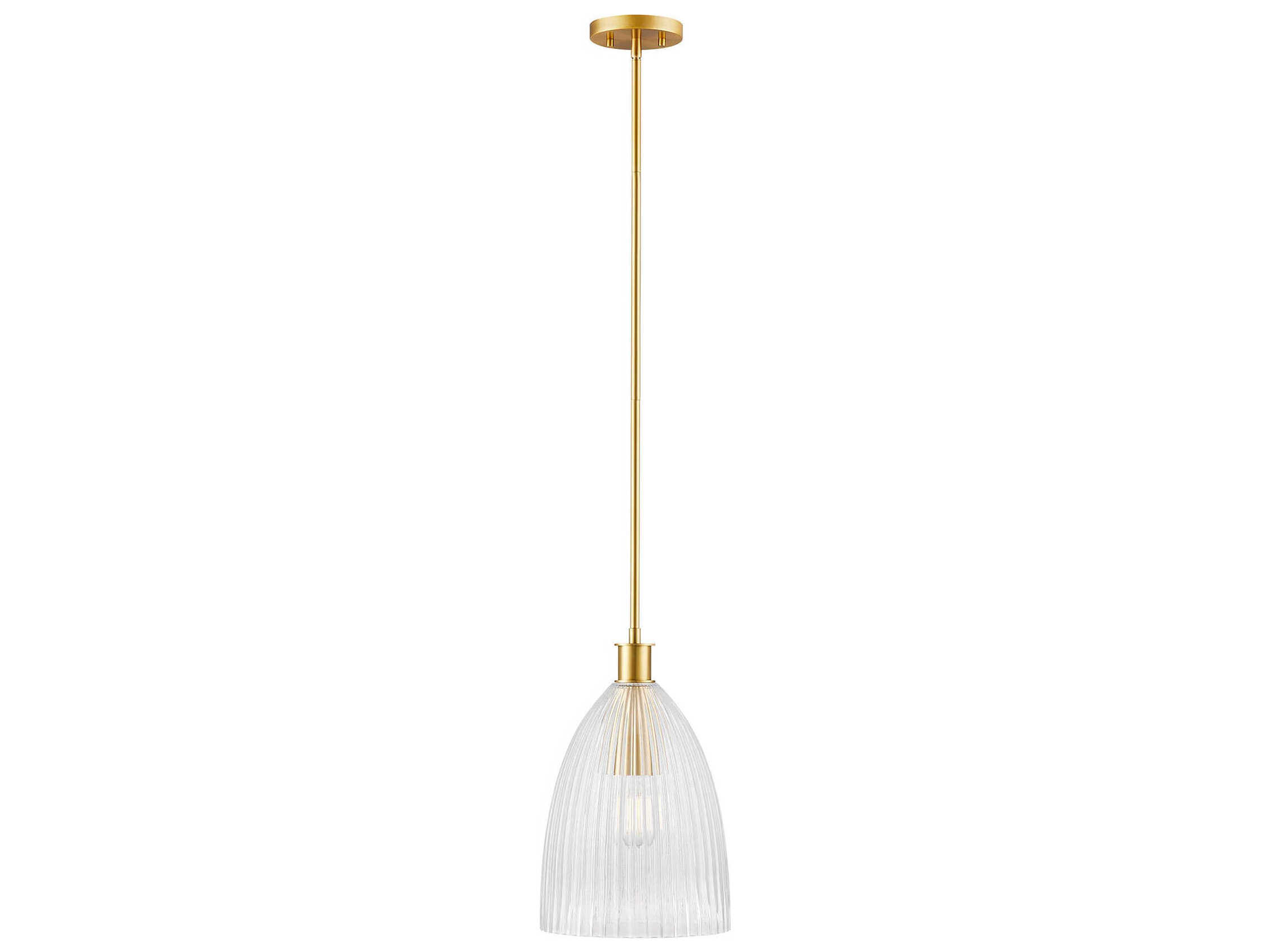 Savoy House Meridian 1-Light Natural Brass Mini Pendant