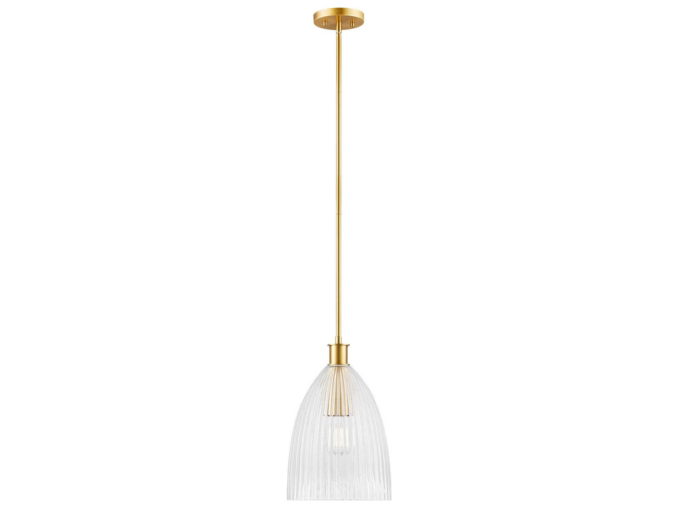 Savoy House Meridian 1-Light Natural Brass Mini Pendant