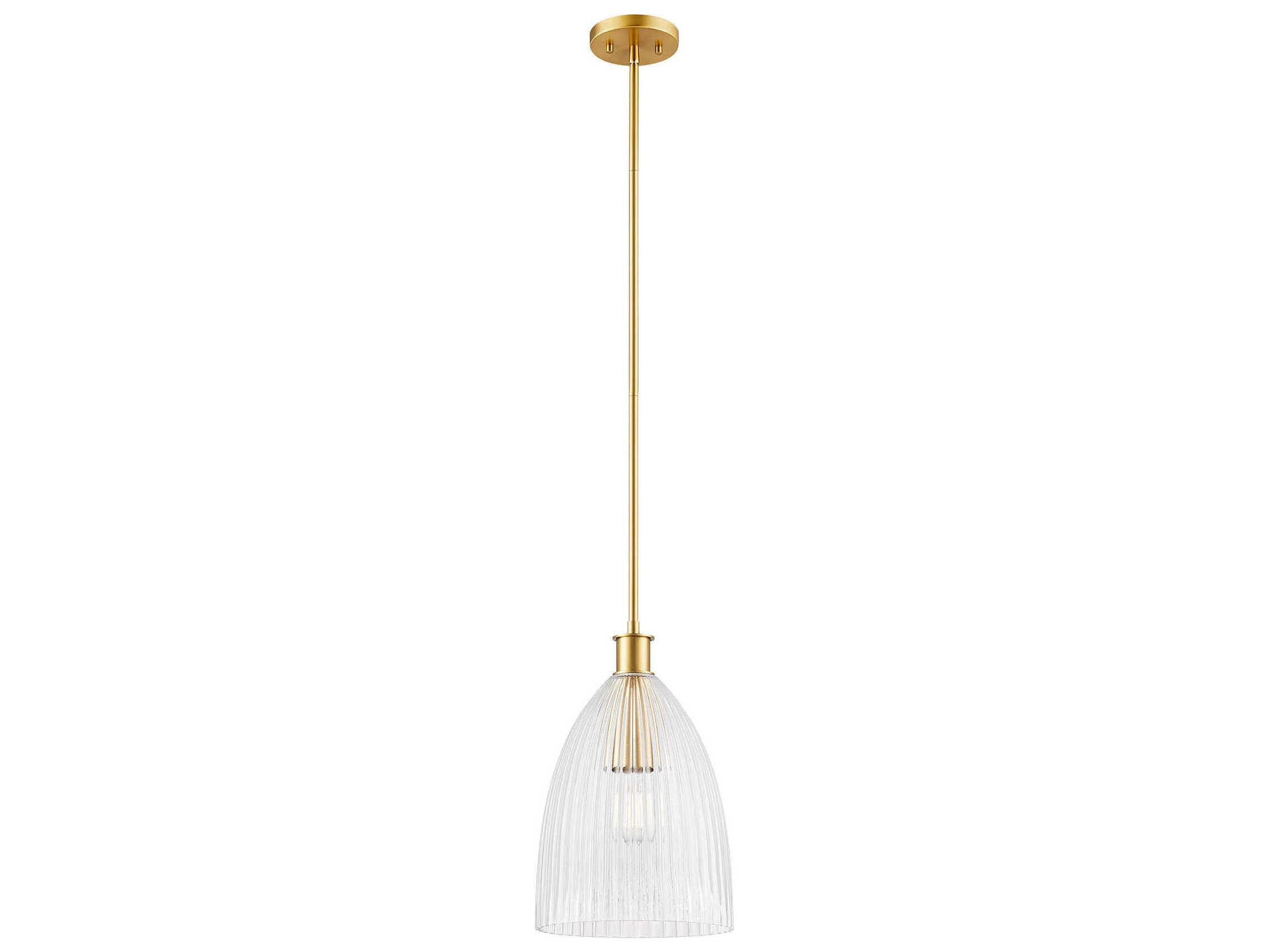Savoy House Meridian 1-Light Natural Brass Mini Pendant