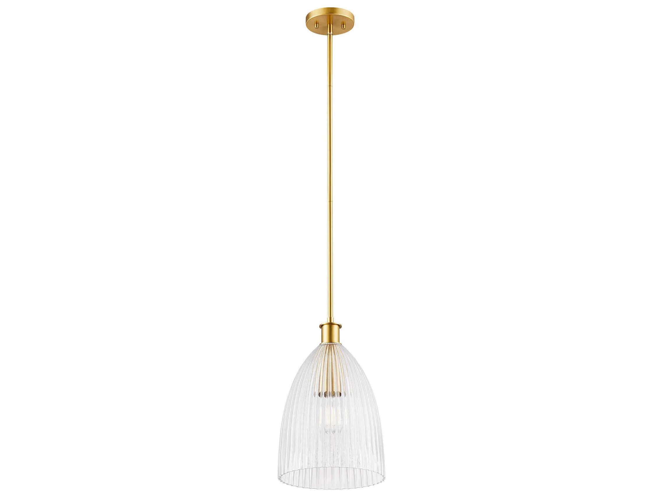 Savoy House Meridian 1-Light Natural Brass Mini Pendant