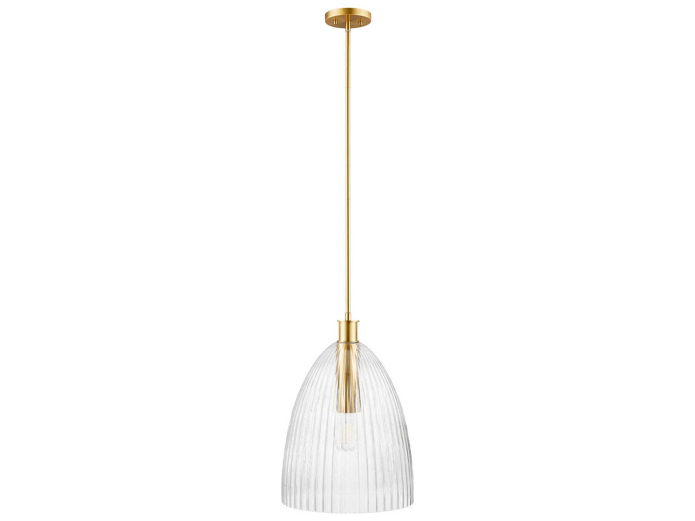 Savoy House Meridian 1-Light Natural Brass Pendant