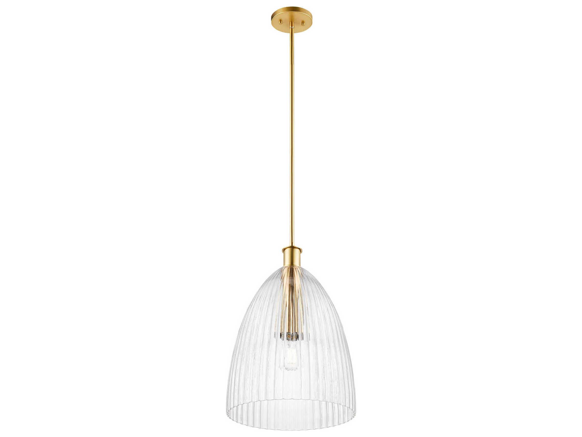 Savoy House Meridian 1-Light Natural Brass Pendant