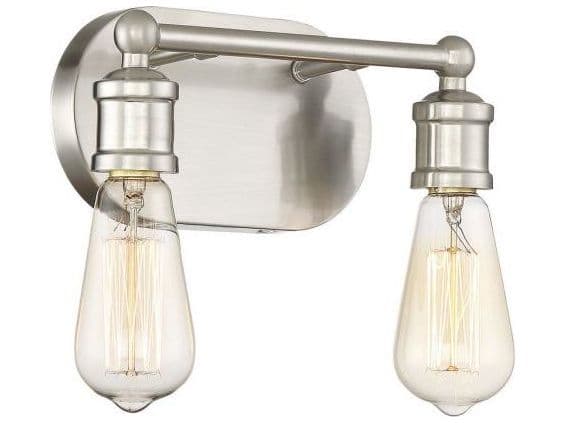 Savoy House Meridian 2-Light Brushed Nickel Vanity Light