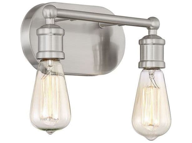 Savoy House Meridian 2-Light Brushed Nickel Vanity Light