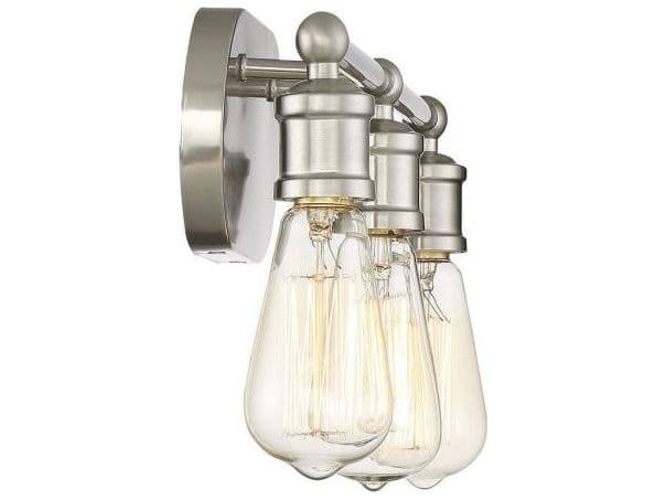 Savoy House Meridian 3-Light Brushed Nickel Vanity Light
