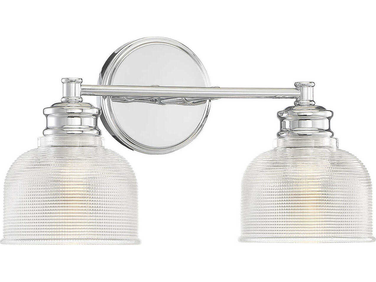 Savoy House Meridian 2-Light Chrome Glass Vanity Light