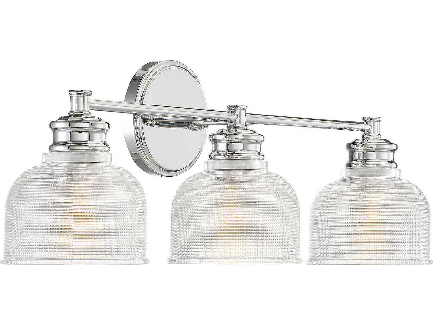 Savoy House Meridian 3-Light Chrome Glass Vanity Light