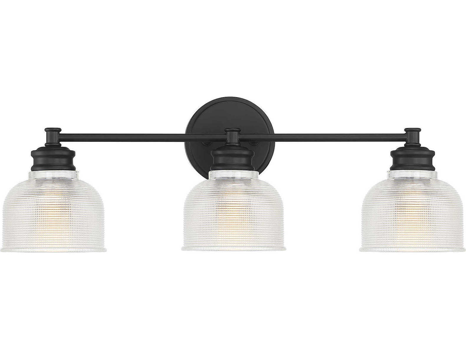 Savoy House Meridian 3-Light Matte Black Vanity Light