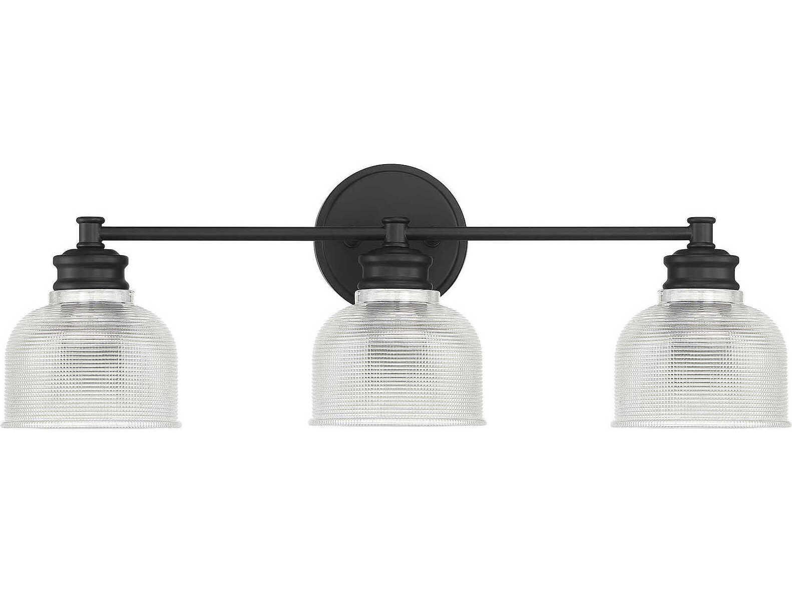 Savoy House Meridian 3-Light Matte Black Vanity Light