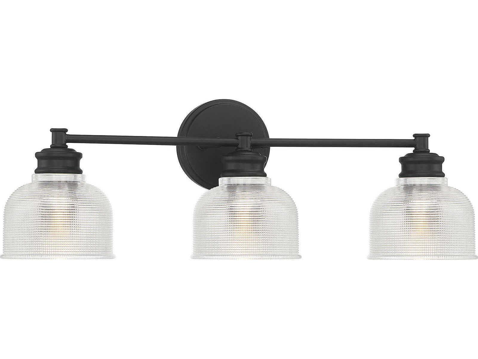 Savoy House Meridian 3-Light Matte Black Vanity Light