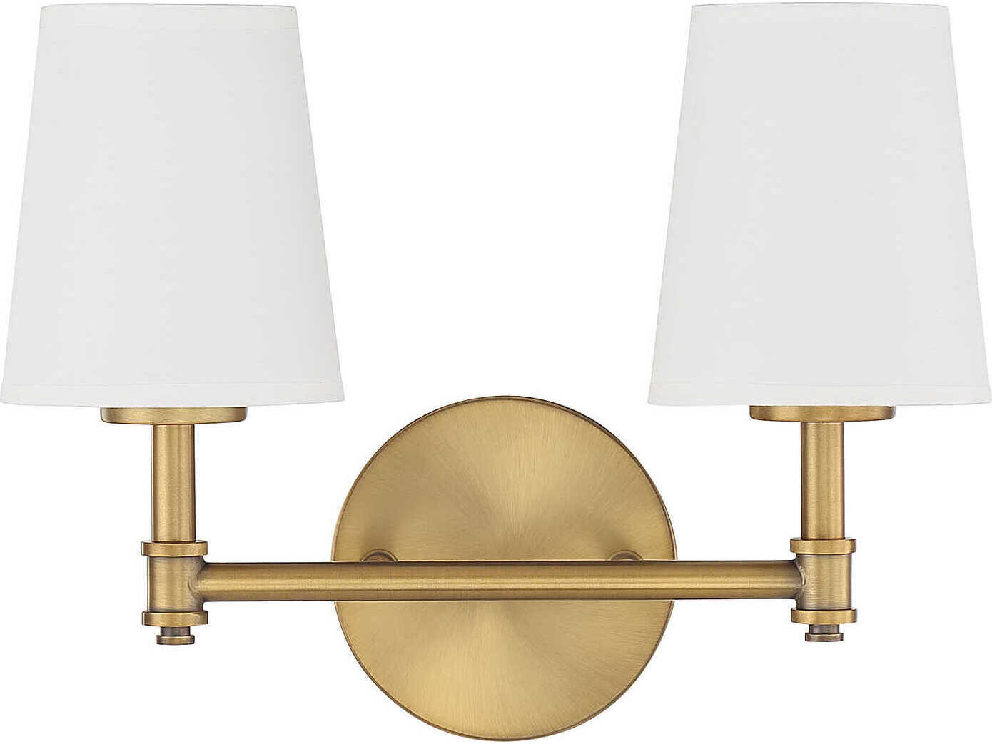 Savoy House Meridian 2-Light Natural Brass Vanity Light