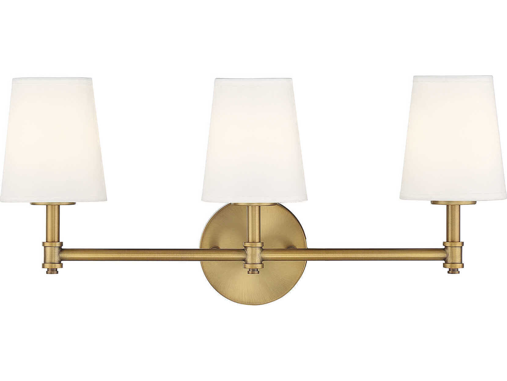 Savoy House Meridian 3-Light Natural Brass Vanity Light