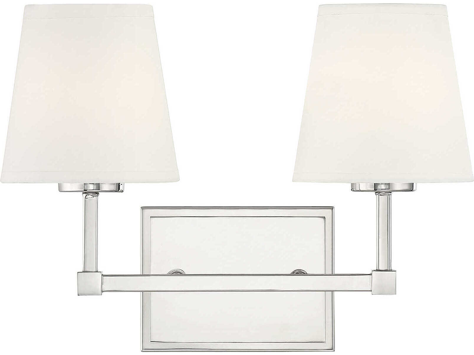 Savoy House Meridian 2-Light Polished Nickel Vanity Light