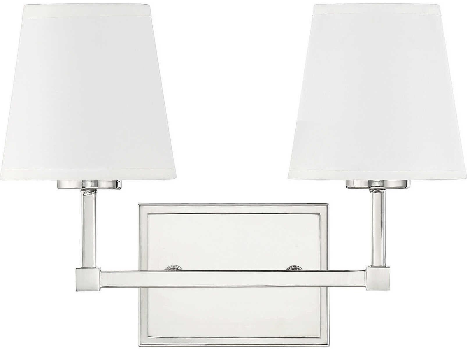 Savoy House Meridian 2-Light Polished Nickel Vanity Light