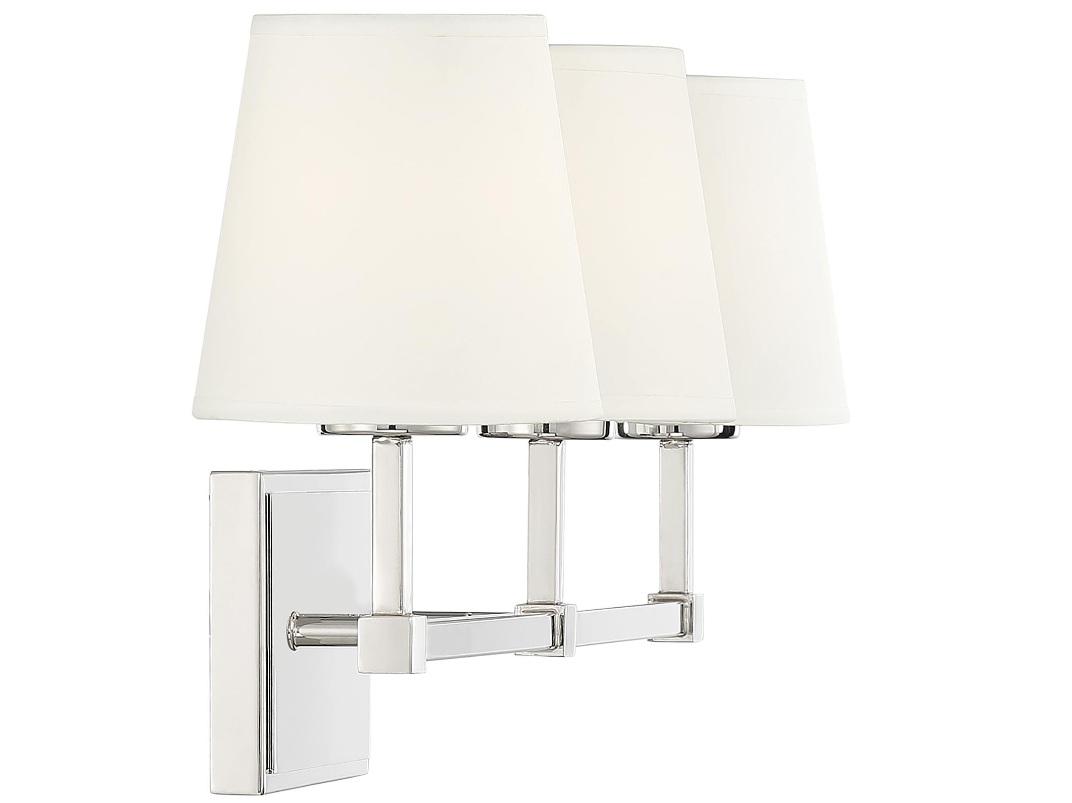 Savoy House Meridian 3-Light Polished Nickel Vanity Light