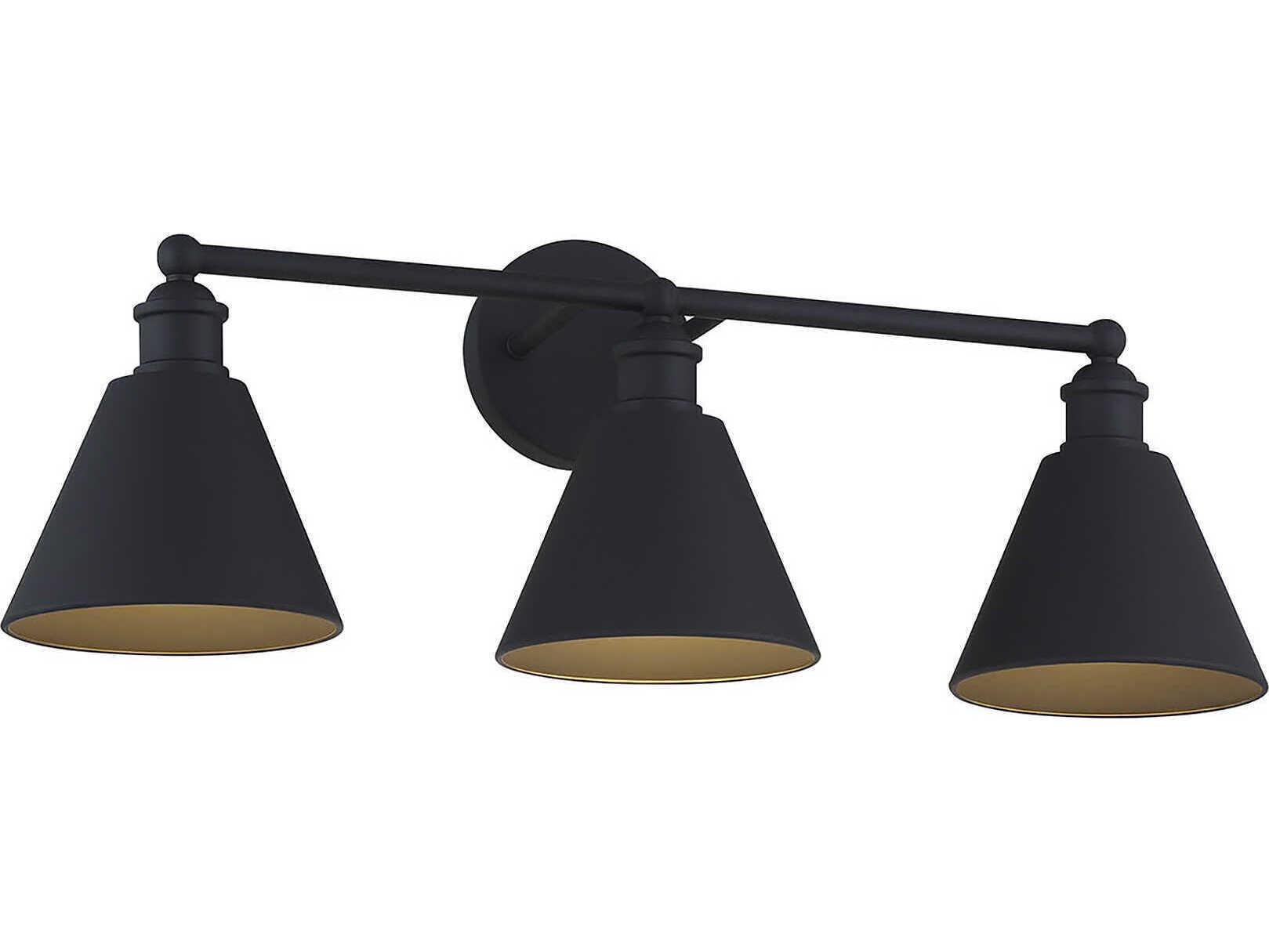 Savoy House Meridian 3-Light Matte Black Vanity Light