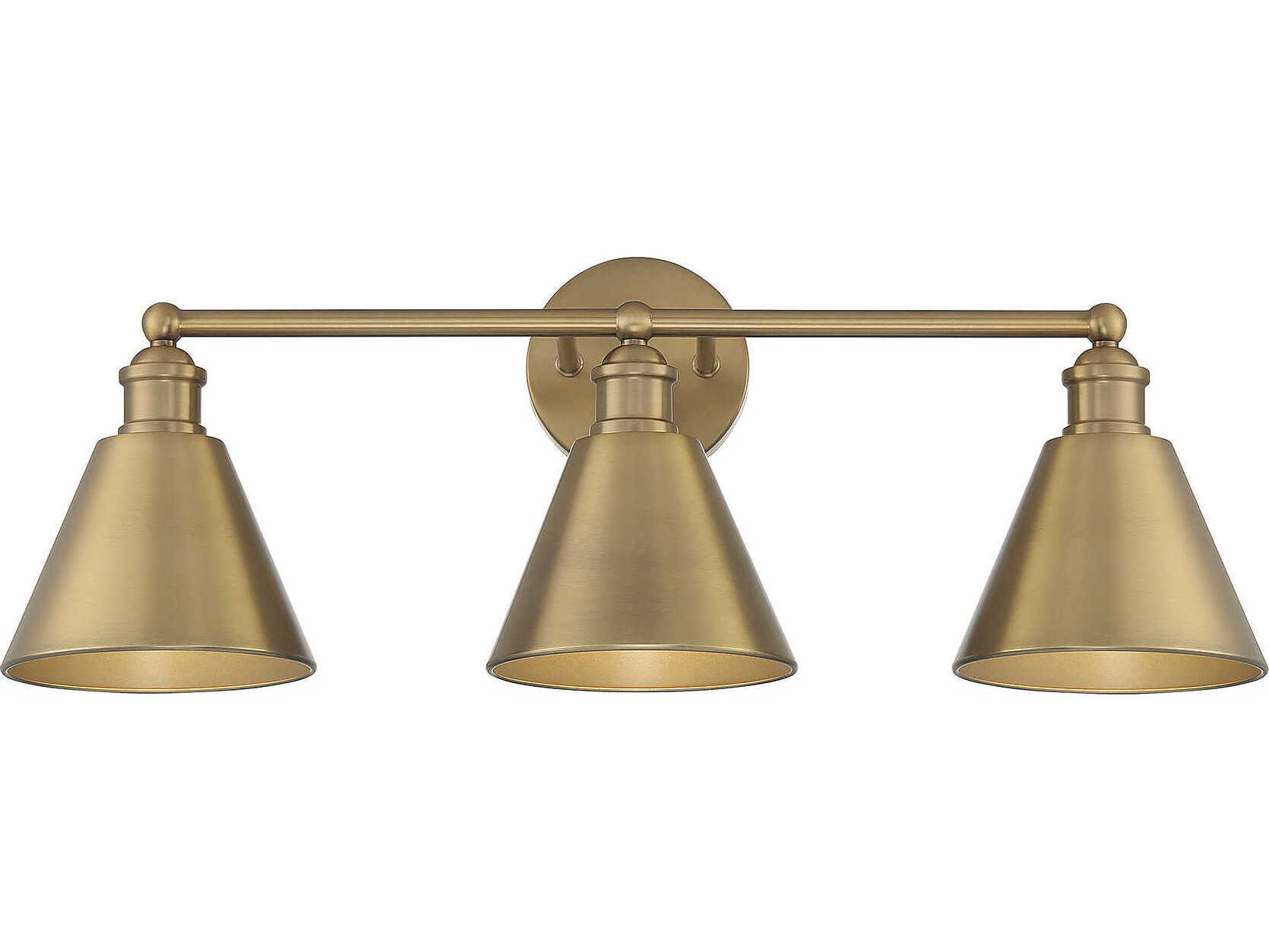 Savoy House Meridian 3-Light Natural Brass Vanity Light
