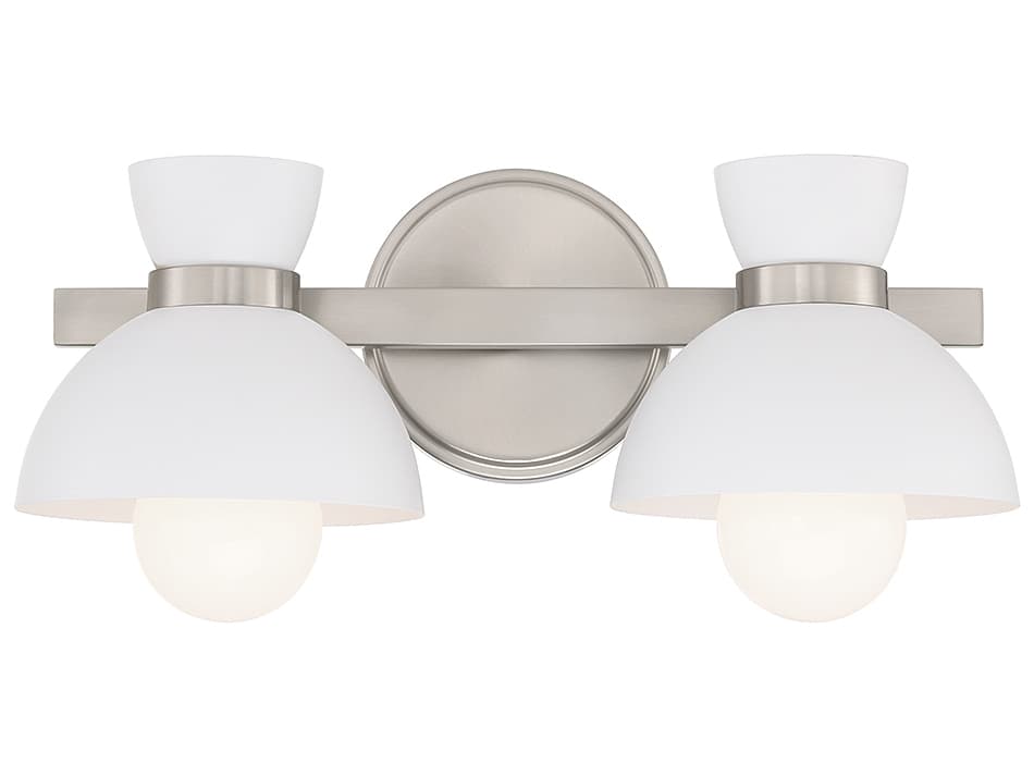 Savoy House Meridian 2-Light Brushed Nickel Vanity Light