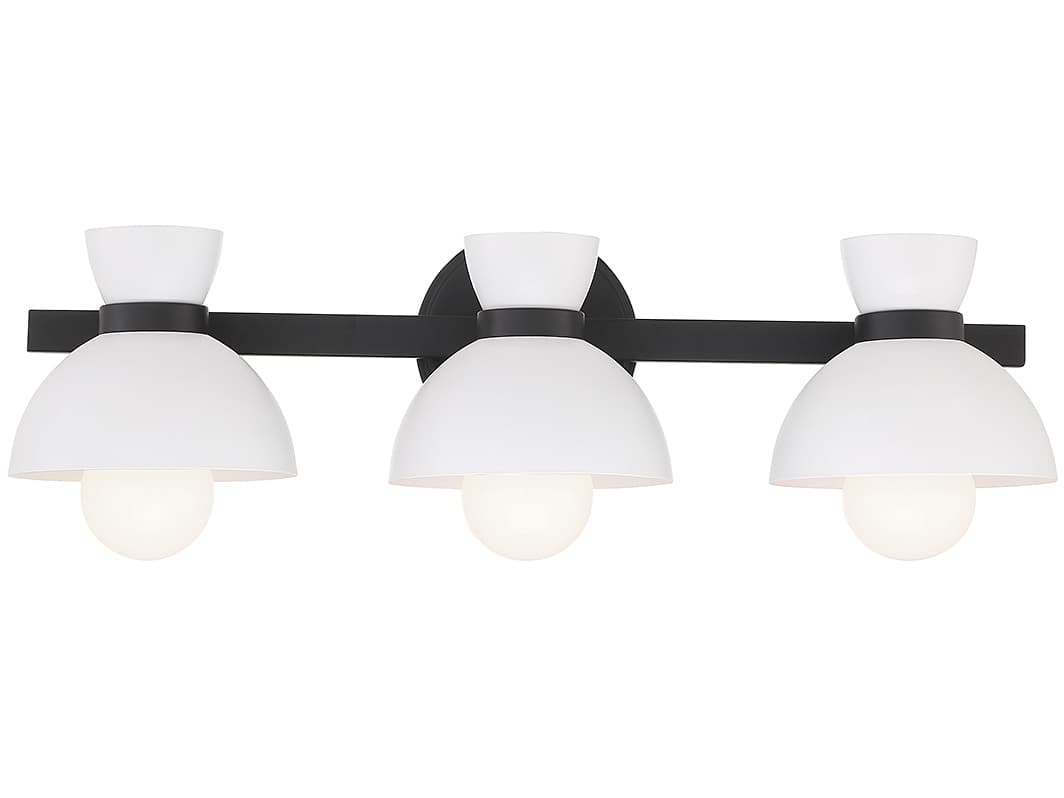 Savoy House Meridian 3-Light Matte Black Vanity Light