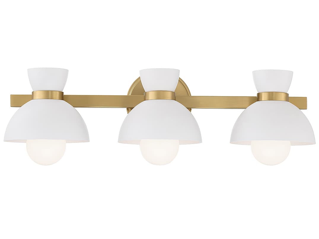 Savoy House Meridian 3-Light Natural Brass Vanity Light