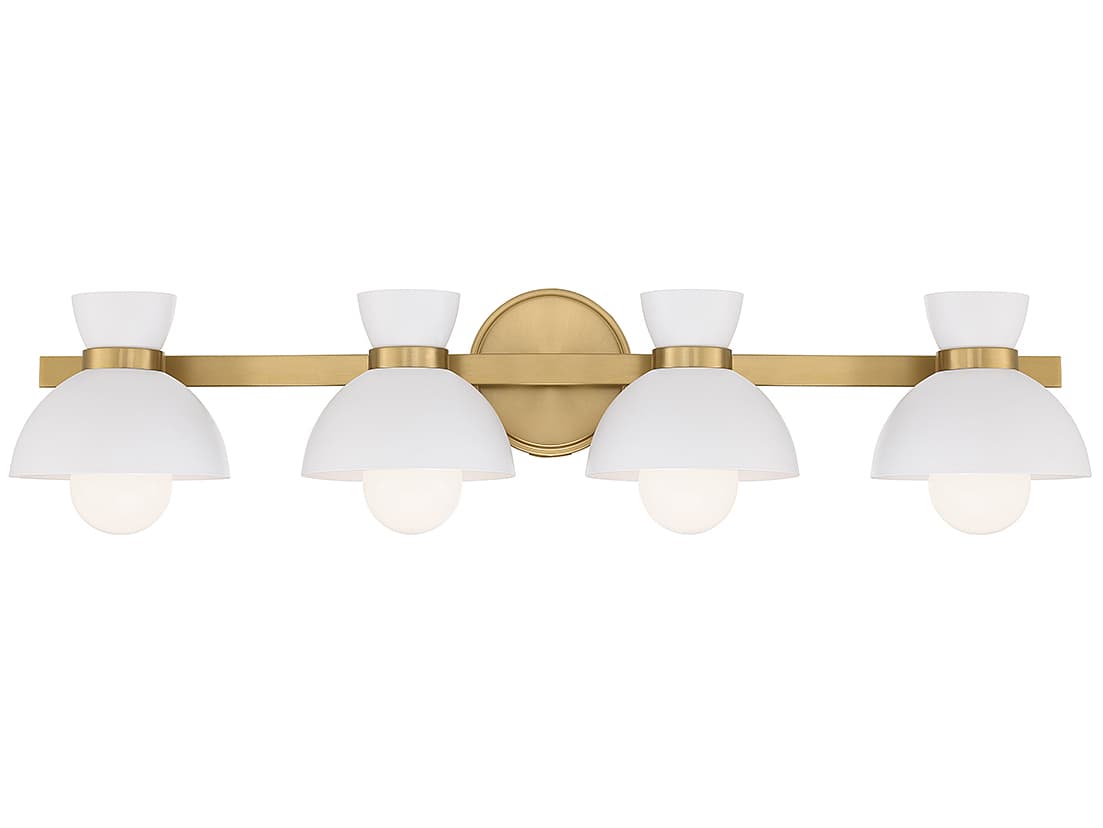 Savoy House Meridian 4-Light Natural Brass Vanity Light