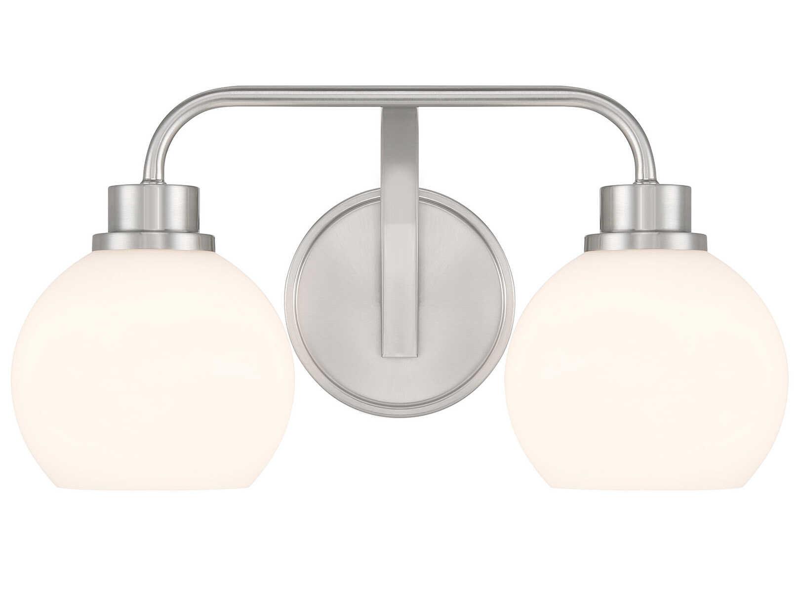 Savoy House Meridian 2-Light Brushed Nickel Vanity Light