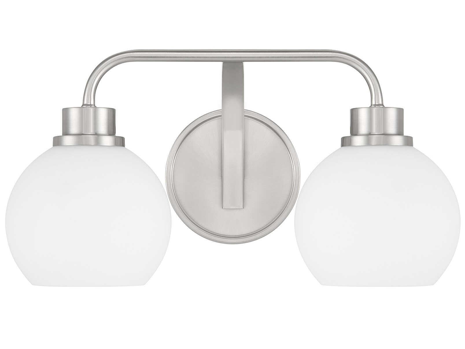Savoy House Meridian 2-Light Brushed Nickel Vanity Light