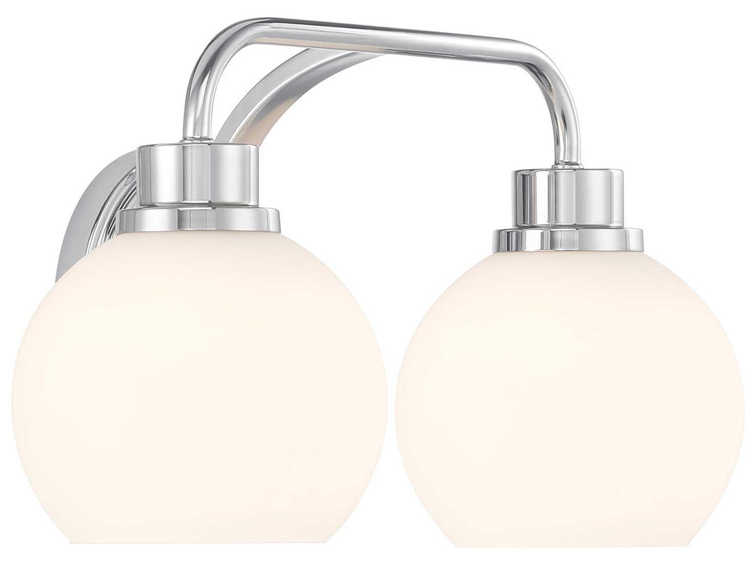 Savoy House Meridian 2-Light Chrome Vanity Light